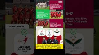 Timnas U17 U20 Dan Timnas Senior Lolos Ke Piala Asia timnasindonesia football [upl. by Duahsar]