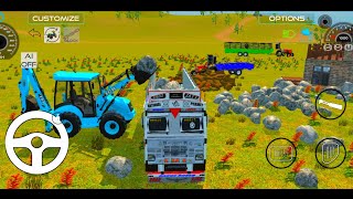 Drive Bing JCB And Loading Bori In Tractor With Indian Truck Mobile Gameplay gamingvideos [upl. by Nahtaoj]