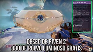 Aventura DESEO DE RIVEN 2 localizacion cofres acendestes  Destiny 2 polvo luminoso gratis [upl. by Ainavi]