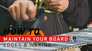 How to Maintain your Board  Sharp Edges and a Waxed Base [upl. by Ruenhcs]