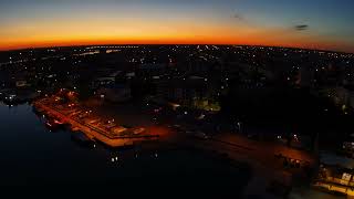 Discover the wonderful view of the amazing port of Mangalia after sunset in aerial footage 4k 2024 [upl. by Aikram807]