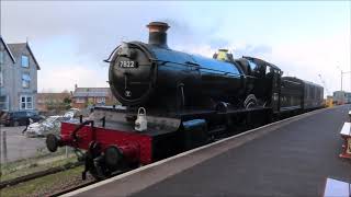 A STEAM HAULED GOODS TRAIN RAN TODAY ON THE WEST SOMERSET RAILWAY 2 NOVEMBER 2020 [upl. by Llennehc]