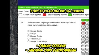 EXAM ONLINE SPA SIRI 7  PSIKOMETRIKExamonlinespa dayapenyelesaianmasalah latihanseparaperubatan [upl. by Arutak]