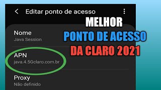 APN DA CLARO 45G 2021  COMO CONFIGURAR A INTERNET DA CLARO DADOS MÓVEIS [upl. by Ordnazil]