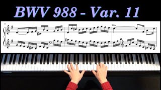 JS Bach BWV 988Var11 Goldberg Variations Sheet music 楽譜 バッハ ゴルトベルク変奏曲より第11変奏曲 [upl. by Bodi]