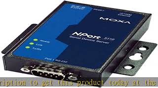 MOXA NPort 5110T  1 Port Serial Device Server 10100 Ethernet RS232 DB9 Male 40 to 75°C Oper [upl. by Nor]