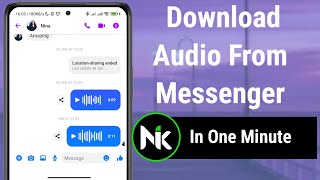 How To Download Audio File From Facebook Messenger 2024 [upl. by Wolram642]