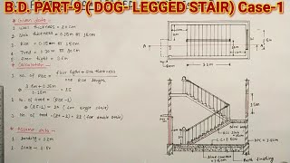 BD Part9 DogLegged StaircasePlan amp Sectional Elevation For Deploma 2nd Year Students [upl. by Shamrao]