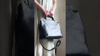 Our consonus madame in black leathercraft leatherwork handbag leatherbag [upl. by Shelden]