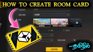 how to create room card in free fire tamil  room card  free fire [upl. by Cedar]