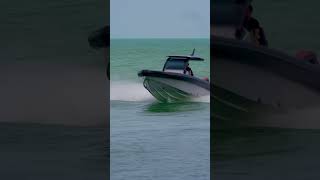 Skipper Power Boat cuts right through the Haulover Inlet [upl. by Assirrak]