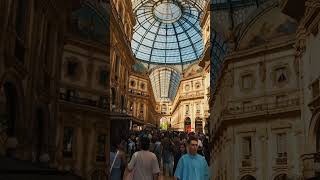 Galleria Vittorio Emanuele II  Milan  Italy 🇮🇹💕 europe italy milan galleria tourism [upl. by Sims]