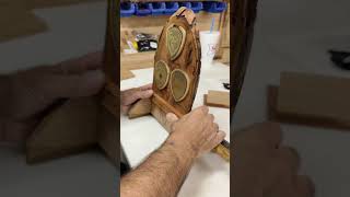 Live Edge Wood Texas Rangers Badge Display [upl. by Sotnas549]