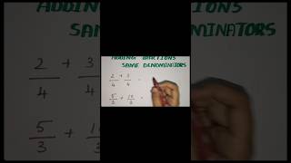 Adding fractions same denominators🧑‍🏫👇mathstricks fractiontricks addition mathematics maths [upl. by Joly]