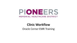 19 Cerner Clinic Workflow [upl. by Dorthea202]