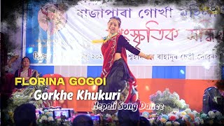 Gorkhe Khukuri Nepali Song Cover Dance By Florina Gogoi  at Teej festival Rajapara [upl. by Eneli]