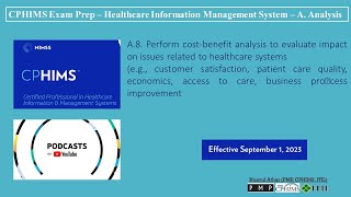 CPHIMS Exam Prep – Healthcare Information Management System – A AnalysisA8  Podcast [upl. by Apilef]