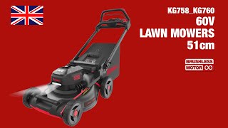 Kress 60V Mowers KG760 KG758 EN [upl. by Seavey936]