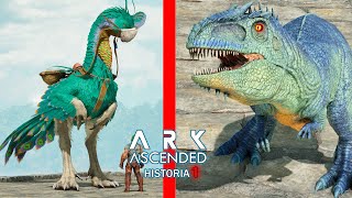 NUEVO DINOSAURIO GIGANTORAPTOR Y CRÍA DE GIGANOTOSAURUS ABANDONADA ARK Ascended Historia [upl. by Atrebla]