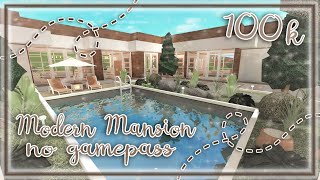 Bloxburg Build  Modern Mansion no gamepass 100k [upl. by Woothen]