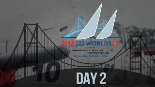 2018 J22 Worlds presented by Sheehy Lexus of Annapolis  Day 2 [upl. by Arakahs]