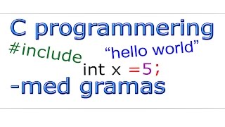 C programmering svenska  1  Introduktion [upl. by Eigroeg]