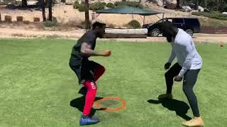 Odell Beckham Jr training with Footwork King  Footwork Mechanics  Release Quickness [upl. by Adlig24]