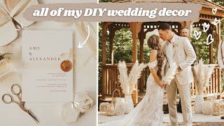 EVERYTHING I DIYED FOR MY WEDDING 💍  Cricut Wedding Projects  DIY Wedding Decor Ideas [upl. by Meyer]