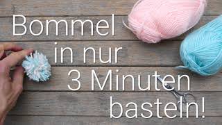 Bommel selber machen  In nur 3 Minuten  Basteln mit Wolle [upl. by Swayne263]