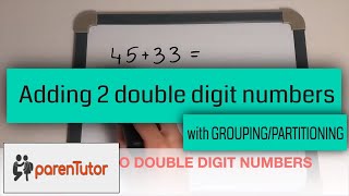 Adding 2 double digits with groupingpartitioningchoppingYear2 mathsKS1SATs [upl. by Midis]