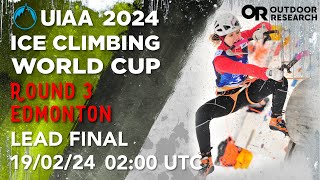 2024 UIAA Ice Climbing World Championships and World Cup Round 3 LEAD FINALS  Edmonton Canada [upl. by Nov]