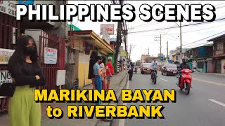 Marikina Bayan to Riverbank Center  Walking Tour Philippines 4K HD [upl. by Scevo843]