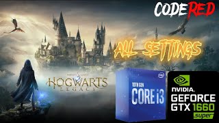 Hogwarts Legacy  i3 10100F  Nvidia GTX 1660 Super  16GB RAM  All Settings FPS Test [upl. by Einegue804]