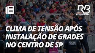 Governo e prefeitura de SP instalam grades na região da Cracolândia  Jornal Gente [upl. by Ahtennek]