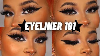 EYELINER 101  WINGED LINER WATERLINE INNER CORNER LINER TUTORIAL  RAGGEDYROYAL [upl. by Etnuahs]