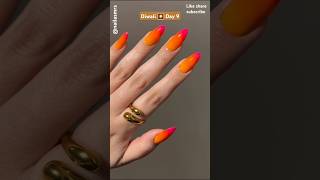 Day9Bright Diya Flame Nails for Diwali🪔trendingshortsnailartnails ytshorts diwalidiwalinails [upl. by Halonna]