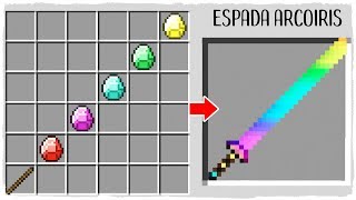 🤘 COMO CRAFTEAR LA ESPADA ARCOIRIS RAINBOW MÁS GRANDE DE MINECRAFT [upl. by Yendic]