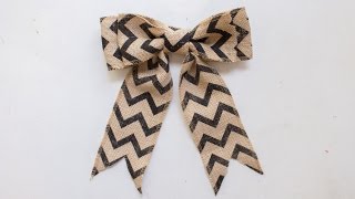 How To Make A Burlap Bow In Just Minutes [upl. by Elsey]