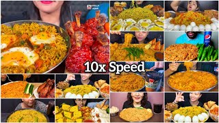 ASMR Maggi Compilation  Spicy Masala Maggi With Fried Chicken  Indian Street Food Mukbang [upl. by Coffeng]