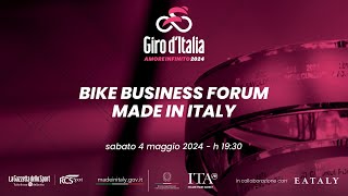 Business Forum “Tra innovazione e futuro il Made in Italy della bike economy” [upl. by Leveroni]