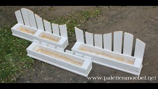 Blümenkästen aus Paletten selber bauen DIY [upl. by Aryhs]