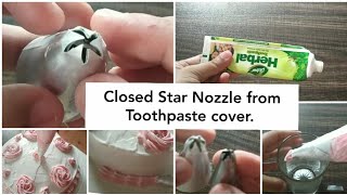 Homemade Closed Star NozzleDIY Nozzle making Dine and decor [upl. by Sokram]