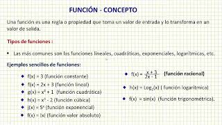 Función  Concepto [upl. by Attekal]