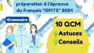 Préparez votre concours daccès aux ISPITS 2024➡️10 QCM Grammaire [upl. by Aissila]