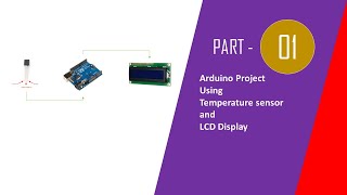 Arduino Project Using Temperature sensor and LCD Display in Tinkercad  Part  01 [upl. by Nashom496]