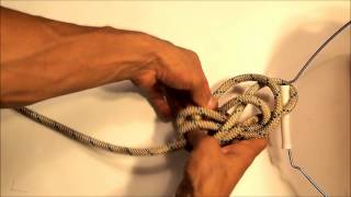 How to tie a figure eight followthrough knot [upl. by Yarw]