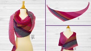 How to Knit a Double Gradient Boomerang Shawl  Free Knitting Pattern by Yay For Yarn [upl. by Giffer]