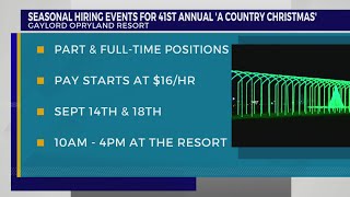 Seasonal hiring events scheduled for 41st Annual A Country Christmas at Opryland Resort [upl. by Eikcaj]