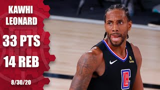 Kawhi Leonard highlights 33 points in Game 6 vs Dallas Mavericks  2020 NBA Playoffs [upl. by Nmutua]