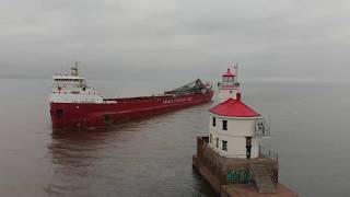 CSL Tadoussac at Wisconsin Point  Ship on Lake Superior [upl. by Ammon]